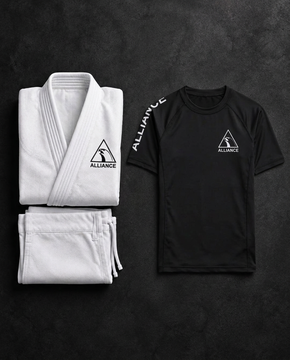 Alliance gi and rash guard included with the sign-up fee